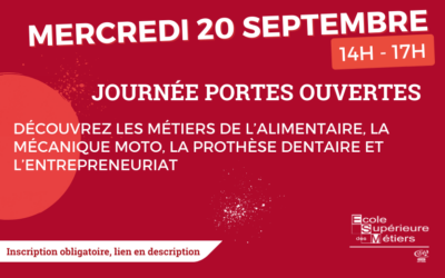 Rentrée 2023 : JPO dans les centres de formations de la CMA Occitanie